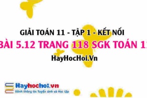 Giải bài 5.12 trang 118 Toán 11 tập 1 SGK Kết nối tri thức